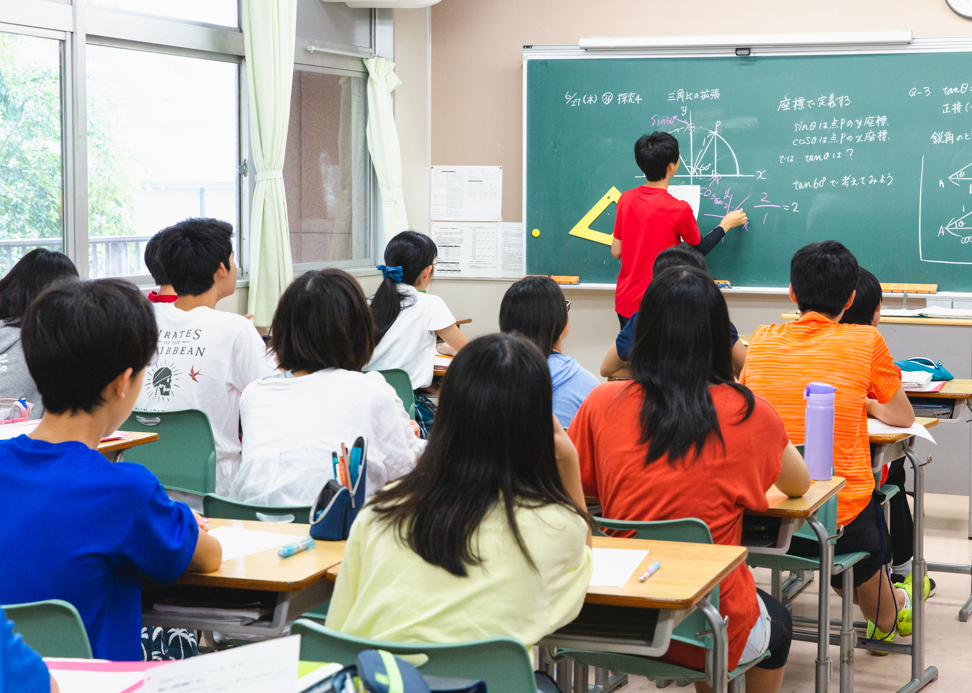 東京学芸大附国際中教の授業